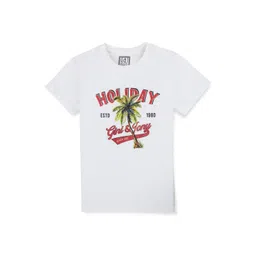 Gini and Jony Boys Typography Printed Cotton T-shirt-image-37