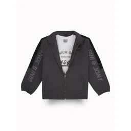 Gini and Jony Boys Typography Printed Long Sleeves Tailored Jacket With Detachable T-shirt-image-16