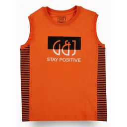 Gini and Jony Boys Typography Printed Raw Edge T-shirt-picture-24