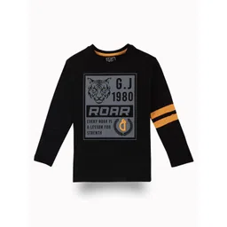 Gini and Jony Boys Typography Printed Round Neck Cotton T-shirt-image-41