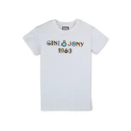 Gini and Jony Boys Typography Printed Round Neck Short Sleeves Cotton Regular T-shirt-picture-27