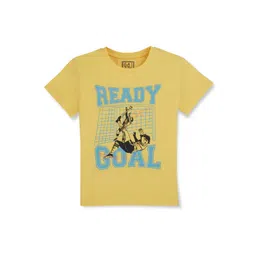 Gini and Jony Boys Typography Printed Round Neck Short Sleeves Cotton T-shirt-image-39