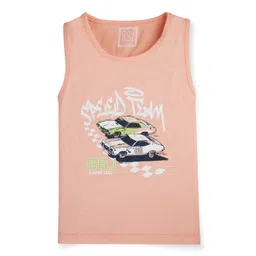 Gini and Jony Boys Typography Printed Round Neck Sleeveless Cotton T-shirt-image-9