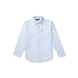 Gini and Jony Boys White Classic Floral Printed Casual Shirt-picture-29