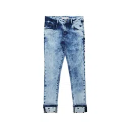 Gini & Jony Girls Blue Embellished Jeans-picture-5
