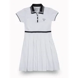 Gini and Jony Girls Colourblocked Shirt Collar Fit & Flare Dress-picture-22