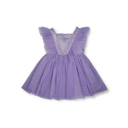 Gini and Jony Girls Embellished Flutter Sleeves Cotton Fit & Flare Dress-picture-21