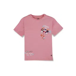 Gini and Jony Girls Graphic Printed Round Neck Short Sleeves Cotton Top-picture-12
