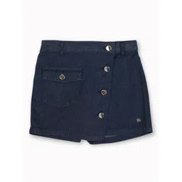 Gini and Jony Girls Mid-Rise Front Pocket Denim Skorts-picture-55