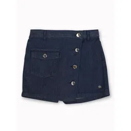 Gini and Jony Girls Mid-Rise Front Pocket Denim Skorts-picture-32