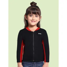 Gini and Jony Girls Navy Blue Solid Tailored Jacket with Side Taping Detail-picture-13