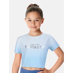 Gini and Jony Girls Typography Printed Cotton Boxy Crop T-Shirt-picture-29