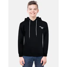 Gini & Jony Kids Black Cotton Printed Full Sleeves Hoodie-picture-30