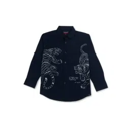 Gini & Jony Kids Black Printed Full Sleeves Shirt-picture-27