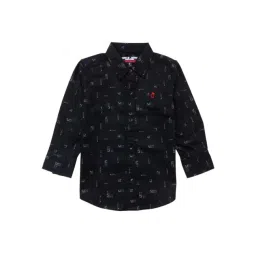 Gini & Jony Kids Black Printed Full Sleeves Shirt-picture-29