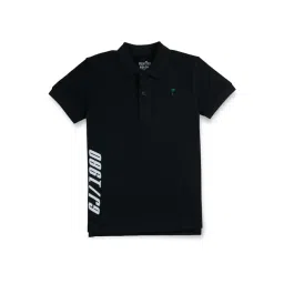 Gini & Jony Kids Black Printed Polo T-Shirt-picture-25