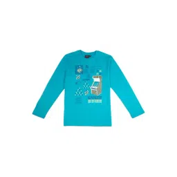 Gini & Jony Kids Blue Cotton Printed T-Shirt-picture-23