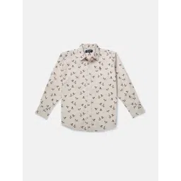 Gini and Jony Kids-Boys Khaki Animal Printed Casual Shirt-picture-20