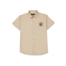 Gini & Jony Kids Brown Solid Shirt-picture-16