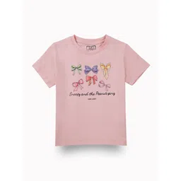 Gini and Jony Kids-Girls Graphic Printed Round Neck Short Sleeves Cotton Crop Top-picture-50
