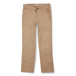 Gini & Jony Kids Khaki Solid Trousers-picture-21