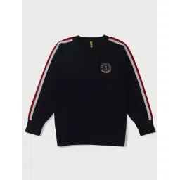 Gini & Jony Kids Navy Cotton Full Sleeves Sweater-picture-26