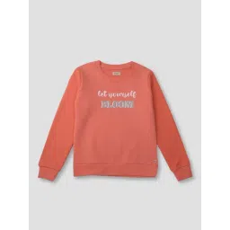 Gini & Jony Kids Orange Cotton Printed Full Sleeves Sweatshirt-picture-46
