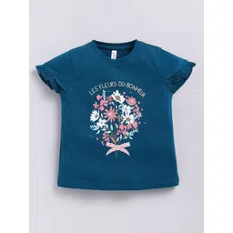 Ginie Girls Round Neck Floral Printed Top-picture-33