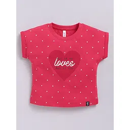Ginie Girls Round Neck Polka Dot Printed Top-picture-21