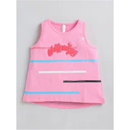 Ginie Girls Typography Printed Cotton A-Line Top-picture-36