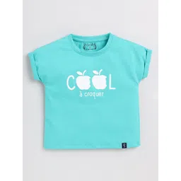 Ginie Girls Typography Printed Extended Sleeves Pure Cotton T-Shirt-picture-32