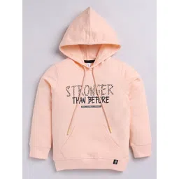 Ginie Girls Typography Printed Hooded Sweatshirt-picture-14