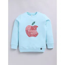 Ginie Girls Typography Printed Round Neck Cotton Sweatshirt-picture-33
