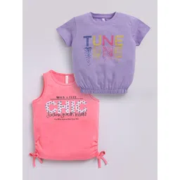 giniekids Girls Typography Printed Cotton Blouson Top-picture-12