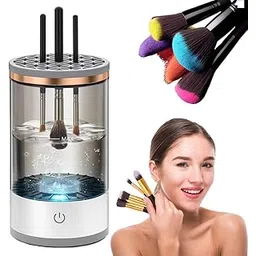 GIOGD Automatic Makeup Brush Cosmetic Brush Cleaner Spinning Blender Machine with USB Cable Brush Cleaner for All Size Makeup Brushes for Women Auto-rotating Brush Cleaner Deep Cleaning-picture-32