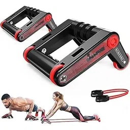 GION 3-In-1 AB Wheel Roller Push Up Bars And Pull Rope Tools Abdominal Muscles Wheel Push-ups Training Stretching Abdominal Resistance Pulling Tools (1Pcs)-picture-24