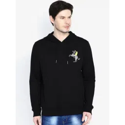 Giordano Black Regular Fit Hooded Sweatshirt-picture-17