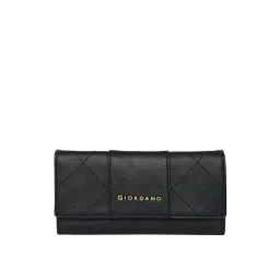 Giordano Black Textured Tri-Fold Wallet for Women-picture-29