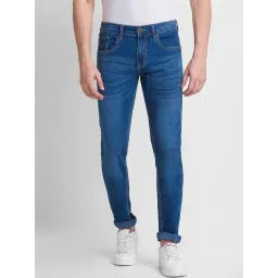 Giordano Blue Cotton Slim Fit Stretchable Jeans-picture-35