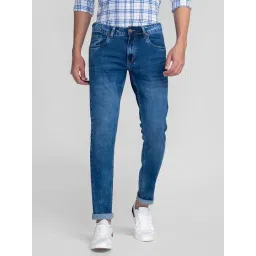 Giordano Blue Slim Fit Lightly Washed Jeans-picture-15