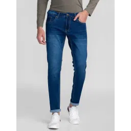 Giordano Blue Slim Fit Lightly Washed Jeans-picture-14