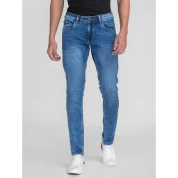 Giordano Blue Slim Fit Lightly Washed Stretchable Jeans image 1