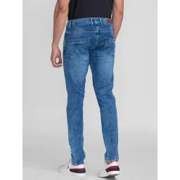 Giordano Blue Slim Fit Lightly Washed Stretchable Jeans image 2