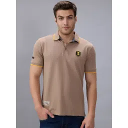 Giordano Brown Cotton Slim Fit Solid T-shirt-picture-13