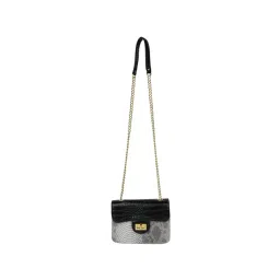 Giordano Interim Grey & Black Textured Medium Sling Handbag-picture-29