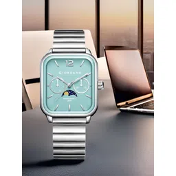 GIORDANO Men Embellished Dial & Stainless Steel Bracelet Style Straps Analogue Watch GZ-50117-33-picture-12