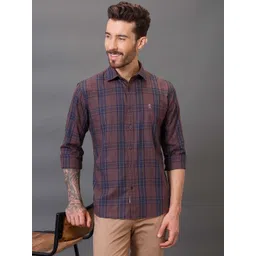 GIORDANO Men Slim Fit Tartan Checks Checked Casual Shirt-picture-22