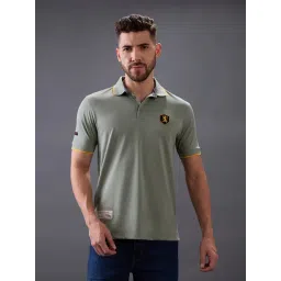 Giordano Olive Cotton Slim Fit T-Shirt-picture-13