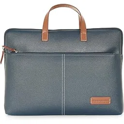 giordano Unisex 15 Inch Laptop Sleeve PU Bag for Professionals | Premium Leatherette | Water-Resistant & Padded Slim-Fit with Trolley Strap for Men & Women-picture-34