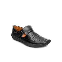 Giorgio Men's Black Fisherman Sandals-image-44